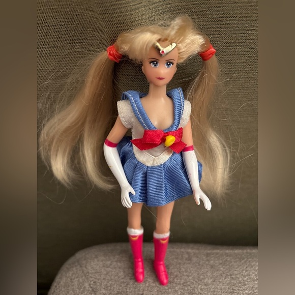1995 NTK TOEI A Vintage 90s Pretty Soldier Sailor Moon 6” Brushable Hair Toy - Picture 2 of 10